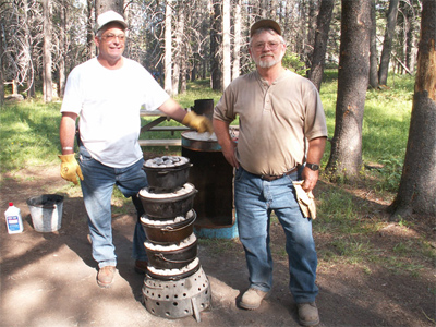 camp cook school and dutch oven cooking